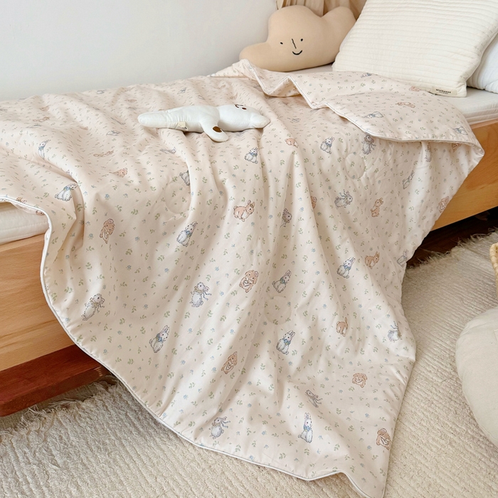 91家纺网 家纺一手货源 找家纺 BOSS 2025新款天丝棉大豆夏凉被夏被空调被儿童盖毯 彼得兔