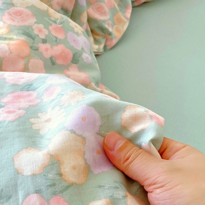 91家纺网 家纺一手货源 找家纺 于果 2025新款全棉双层纱四件套第四批 手捧玫瑰