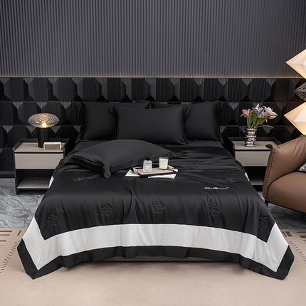 好阁家纺 2025新款60S夏被 乌木黑