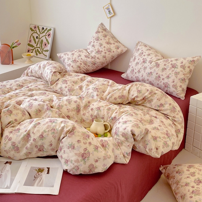 91家纺网 家纺一手货源 找家纺 于果 2025新款全棉双层纱四件套第四批 蒂芙娜