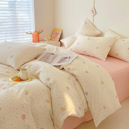 91家纺网 家纺一手货源 找家纺 （总）于果 2025新款全棉双层纱四件套第四批