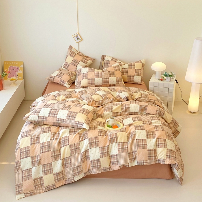 91家纺网 家纺一手货源 找家纺 于果 2025新款全棉双层纱四件套第四批 达令