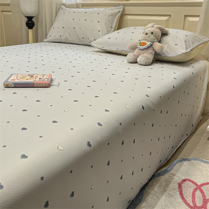 91家纺网 家纺一手货源 找家纺 星座家纺 2025新款斜纹提花凉感丝凉席床单款三件套 小幸运