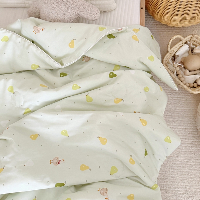 91家纺网 家纺一手货源 找家纺 BOSS 2025新款天丝棉大豆夏凉被夏被空调被儿童盖毯 鸭鸭梨