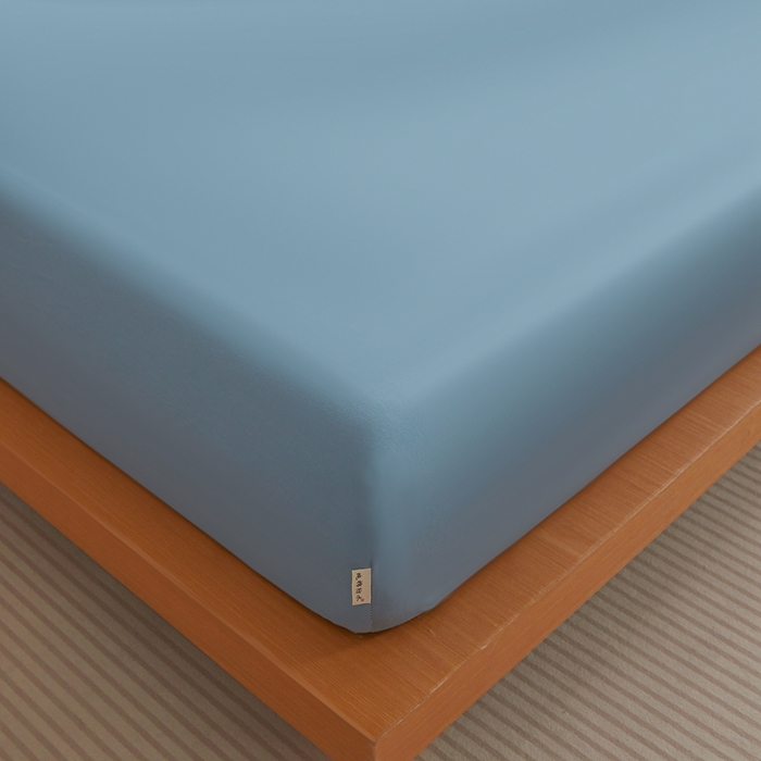 91家纺网 家纺一手货源 找家纺 衿成家纺 2025新款全棉13372喷气防水床笠5面全包防水不渗漏-单床笠 清雅蓝