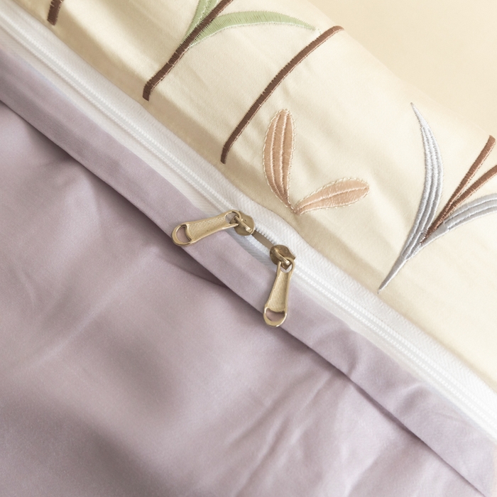 91家纺网 家纺一手货源 找家纺 618家纺 2025新款60S100支进口兰精天丝四件套-初夏 天丝初夏丁香紫