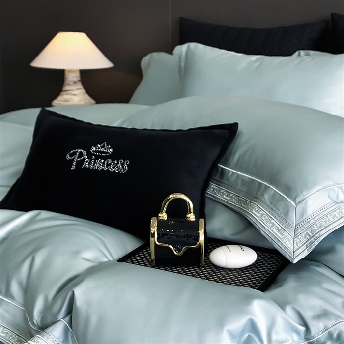 91家纺网 家纺一手货源 找家纺 （总）2025新款全棉长绒棉刺绣四件套-迷宫