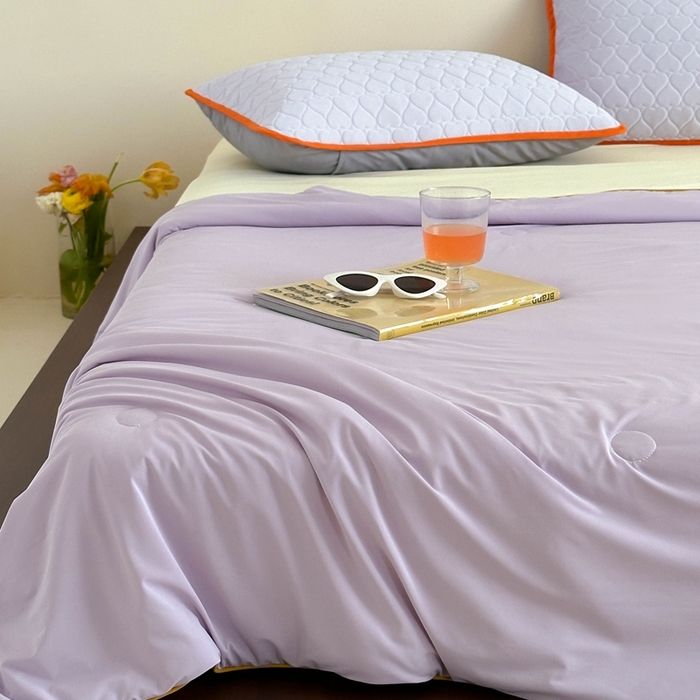 91家纺网 家纺一手货源 找家纺 顾里2025新款冰皮抗菌凉感被 芋泥奶盖