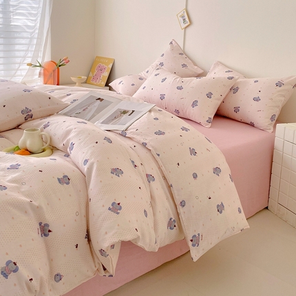 于果 2025新款全棉双层纱四件套第四批 嘟嘟象