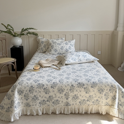 麦伦家居 2025新款60s单层纱全棉床盖 岚屿