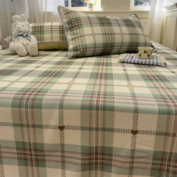 91家纺网 家纺一手货源 找家纺 星座家纺 2025新款斜纹提花凉感丝凉席床单款三件套 水木年华