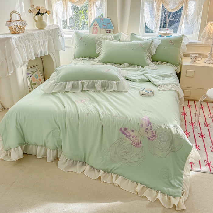 91家纺网 家纺一手货源 找家纺 （总）凯美家居 2025新款超柔亲肤棉夏被回件套