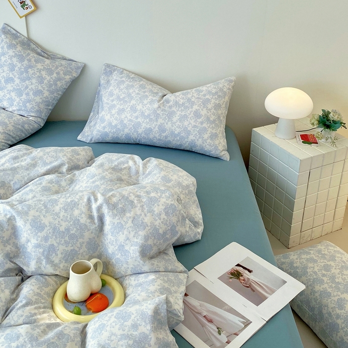 91家纺网 家纺一手货源 找家纺 于果 2025新款全棉双层纱四件套第四批 洛克庄园