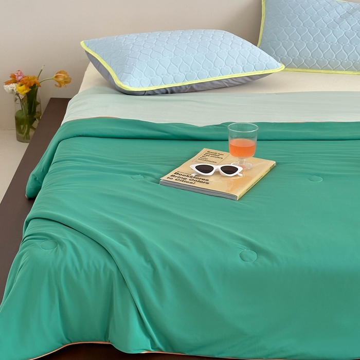 91家纺网 家纺一手货源 找家纺 顾里2025新款冰皮抗菌凉感被 西瓜啵啵