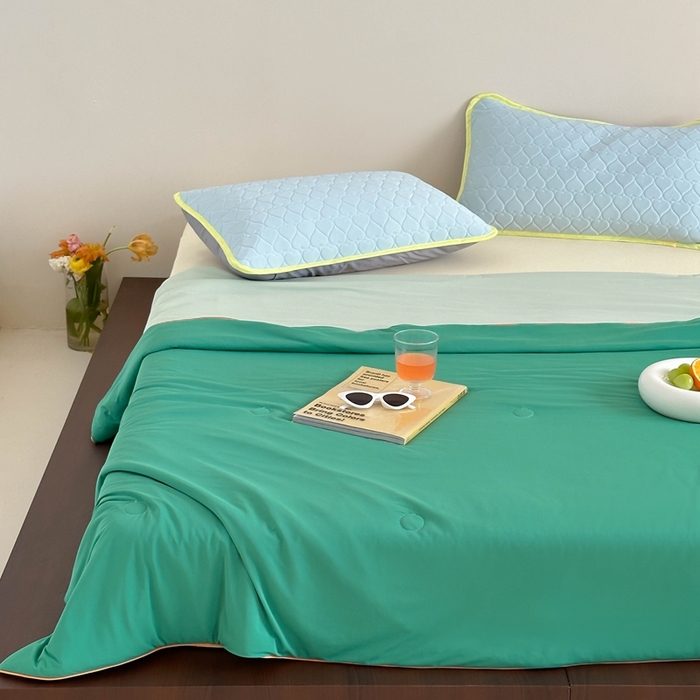 91家纺网 家纺一手货源 找家纺 顾里2025新款冰皮抗菌凉感被 西瓜啵啵