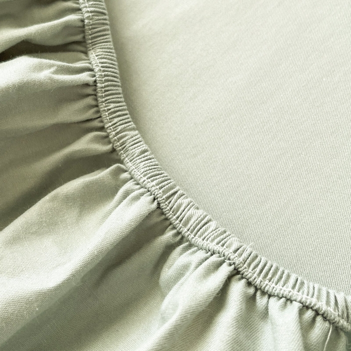 91家纺网 家纺一手货源 找家纺 泽西2025新品全棉卡通床笠 开心鳄-豆绿