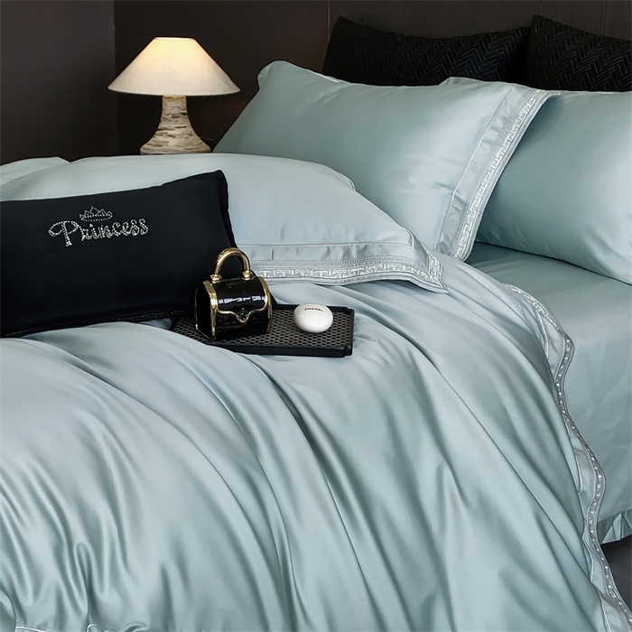 91家纺网 家纺一手货源 找家纺 （总）2025新款全棉长绒棉刺绣四件套-迷宫