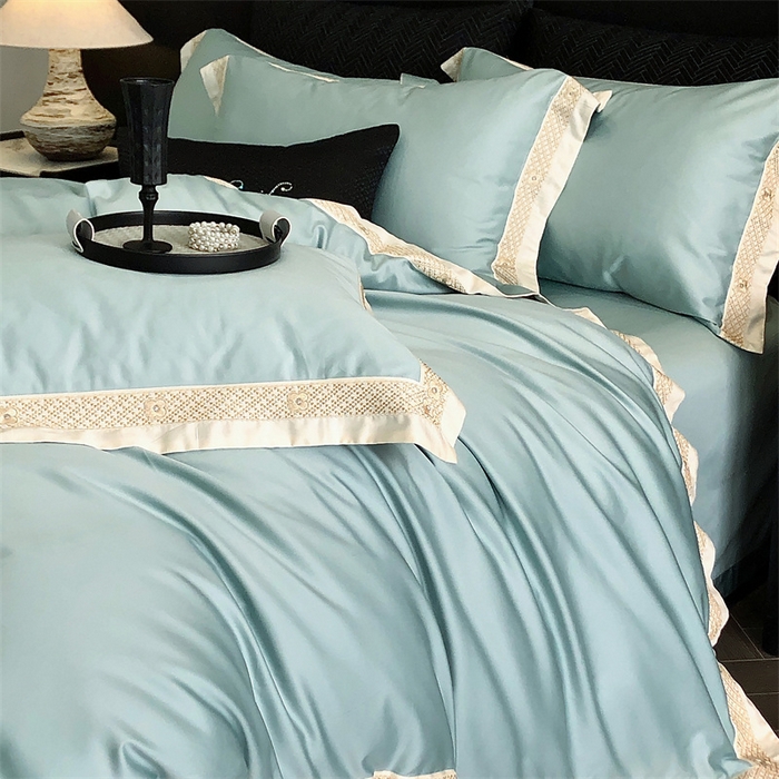 91家纺网 家纺一手货源 找家纺 2025新款全棉长绒棉刺绣四件套-迪克斯 迪克斯-绿