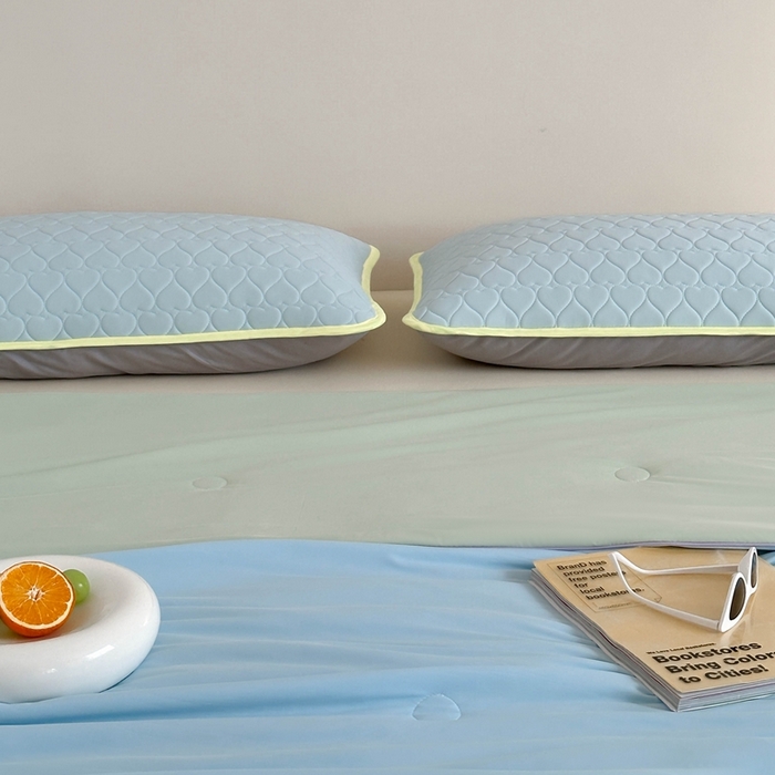 91家纺网 家纺一手货源 找家纺 顾里2025新款冰皮抗菌凉感被 冻海绿果