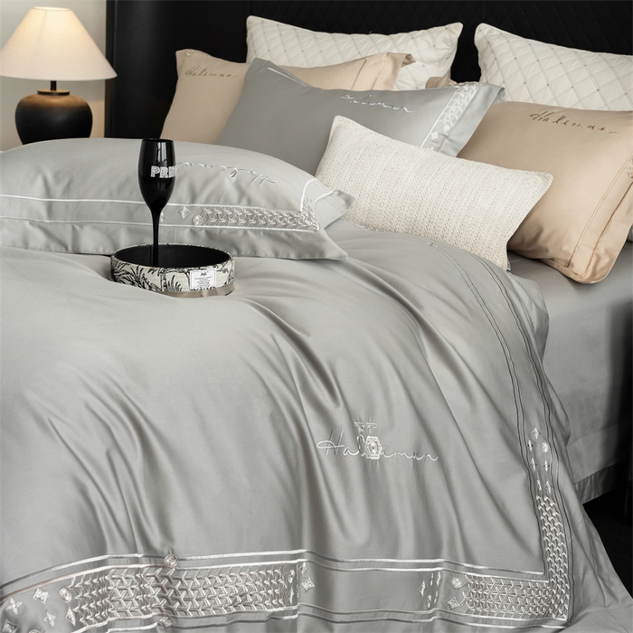 91家纺网 家纺一手货源 找家纺 （总）保罗圣迪奥 2025新款全棉长绒棉刺绣四件套-星光