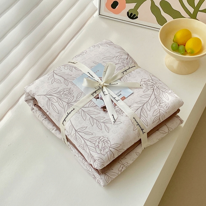 91家纺网 家纺一手货源 找家纺 于果 2025新款全棉双层纱四件套第四批 可蒂