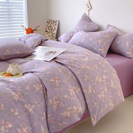 91家纺网 家纺一手货源 找家纺 （总）于果 2025新款全棉双层纱四件套第四批