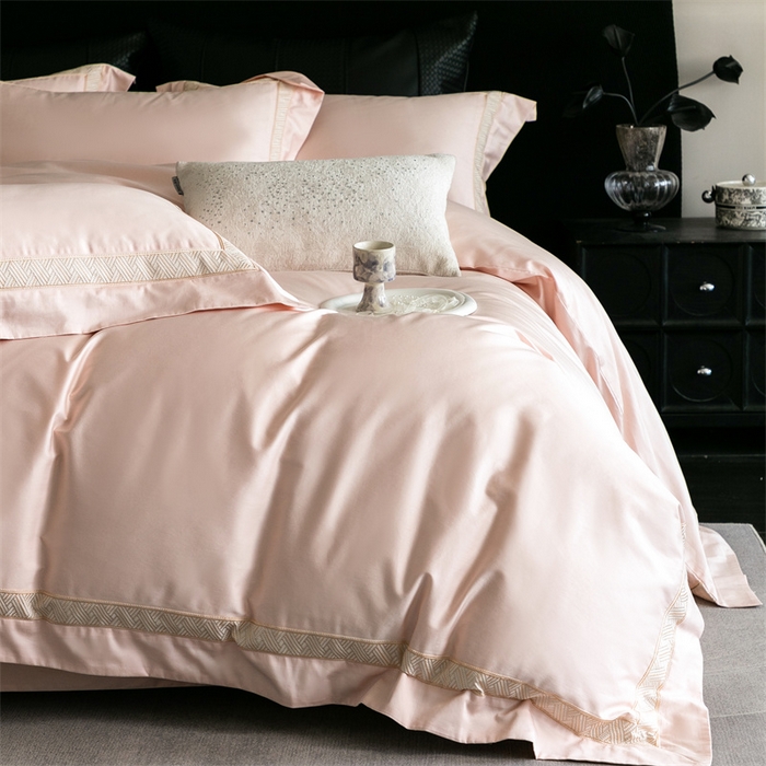 91家纺网 家纺一手货源 找家纺 （总）2025新款全棉长绒棉刺绣四件套-时光