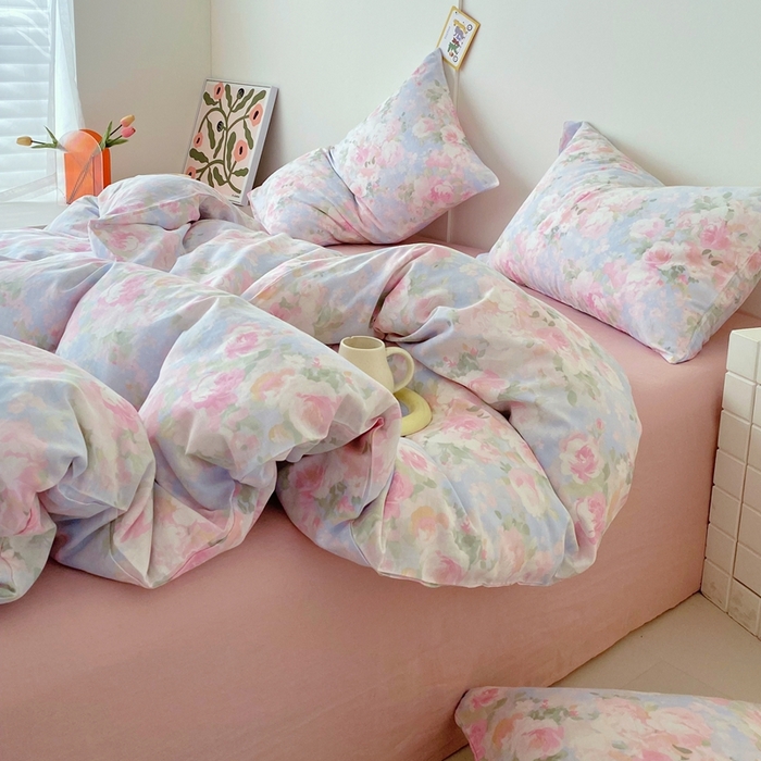 91家纺网 家纺一手货源 找家纺 于果 2025新款全棉双层纱四件套第四批 黎明心境