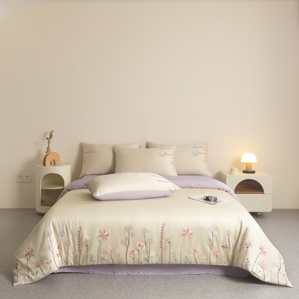 （总）618家纺 2025新款60S100支进口兰精天丝四件套-初夏