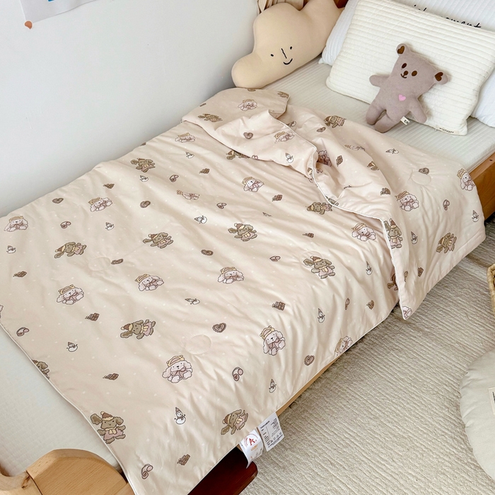 91家纺网 家纺一手货源 找家纺 BOSS 2025新款天丝棉大豆夏凉被夏被空调被儿童盖毯 布偶熊米