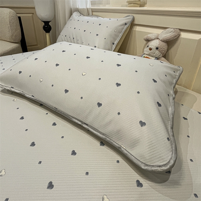 91家纺网 家纺一手货源 找家纺 星座家纺 2025新款斜纹提花凉感丝凉席床单款三件套 小幸运