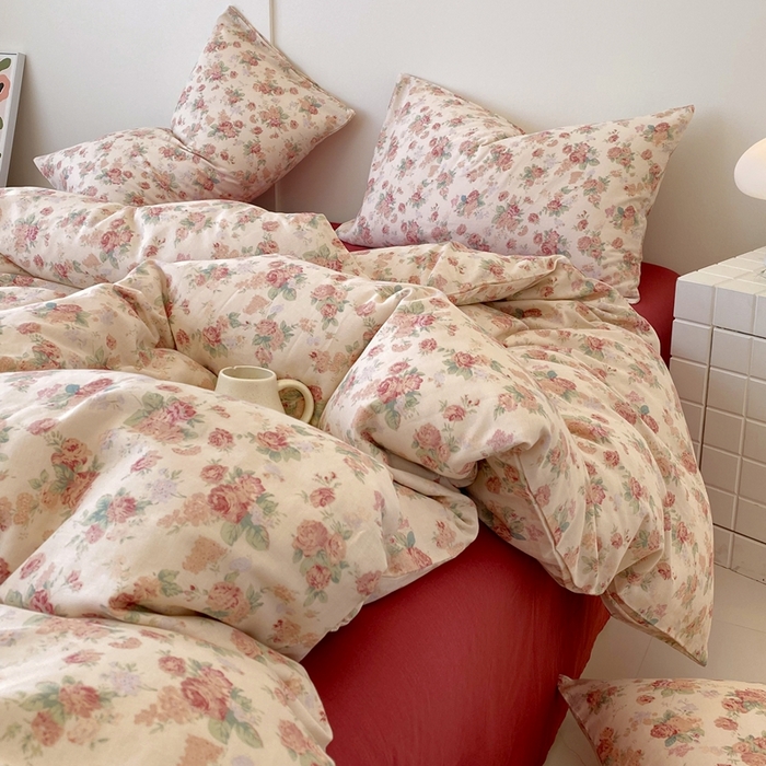 91家纺网 家纺一手货源 找家纺 于果 2025新款全棉双层纱四件套第四批 蒂芙娜