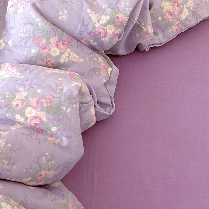 91家纺网 家纺一手货源 找家纺 于果 2025新款全棉双层纱四件套第四批 豆蔻紫