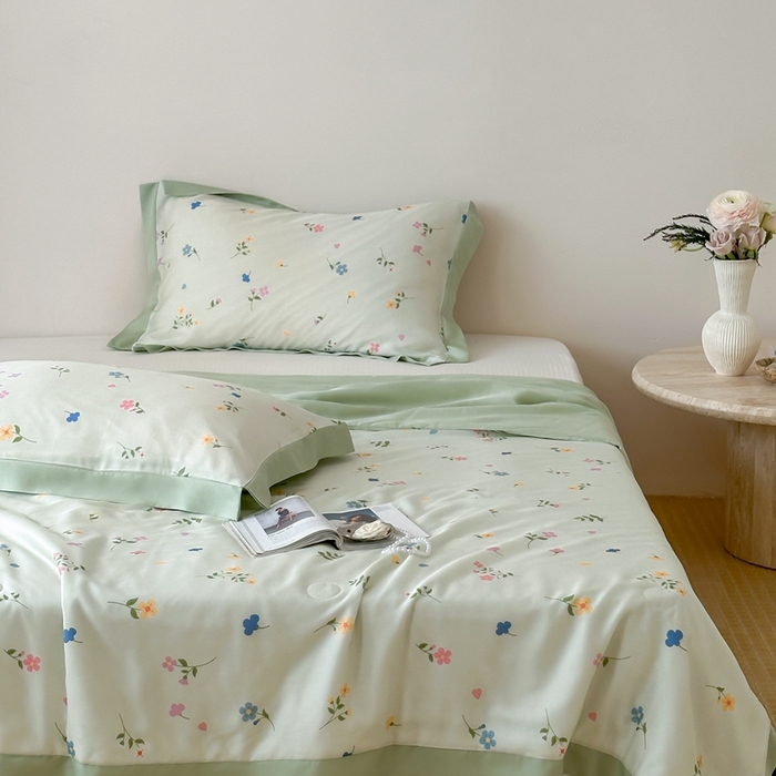 91家纺网 家纺一手货源 找家纺 顾里2025新款天丝莱赛尔夏被 春日心动