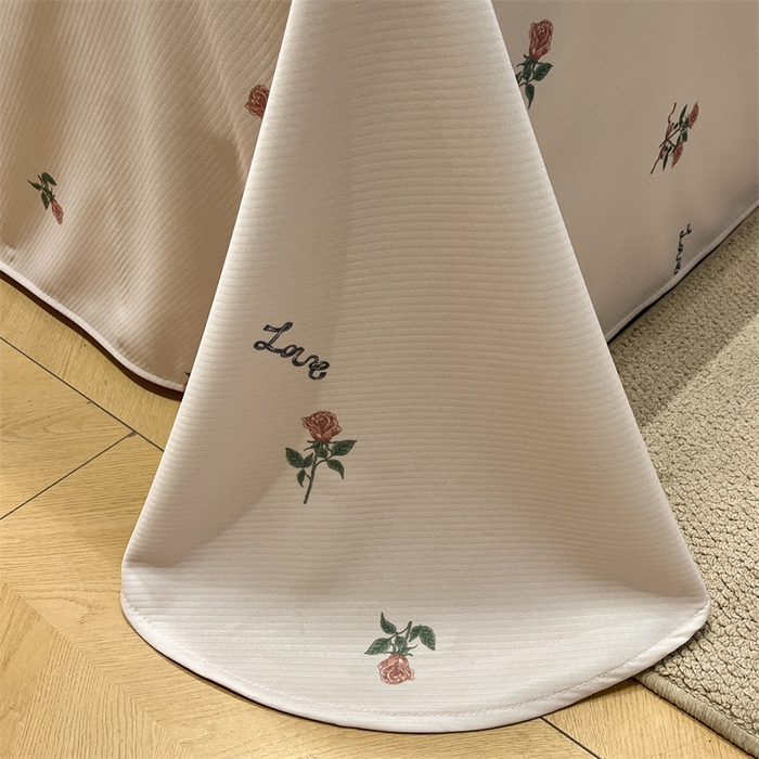 91家纺网 家纺一手货源 找家纺 星座家纺 2025新款斜纹提花凉感丝凉席床单款三件套 尤克里里粉