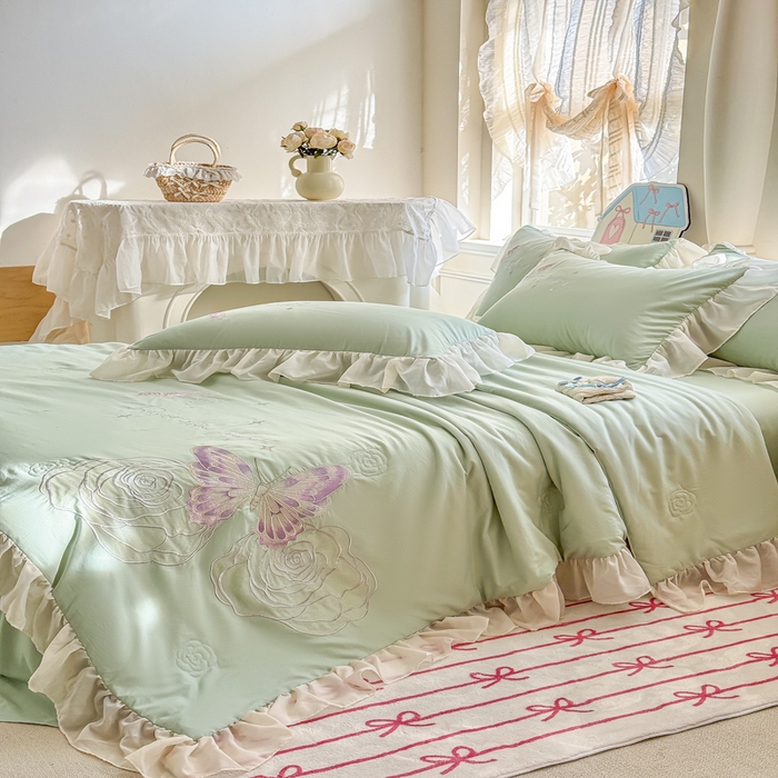 91家纺网 家纺一手货源 找家纺 （总）凯美家居 2025新款超柔亲肤棉夏被回件套