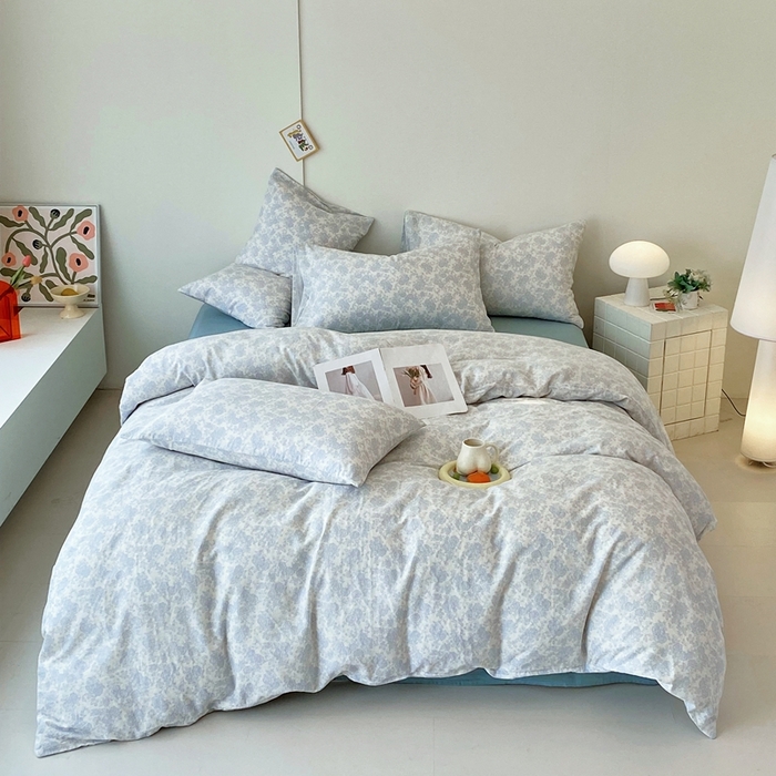 91家纺网 家纺一手货源 找家纺 于果 2025新款全棉双层纱四件套第四批 洛克庄园