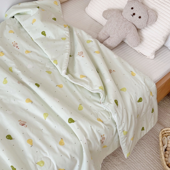 91家纺网 家纺一手货源 找家纺 BOSS 2025新款天丝棉大豆夏凉被夏被空调被儿童盖毯 鸭鸭梨
