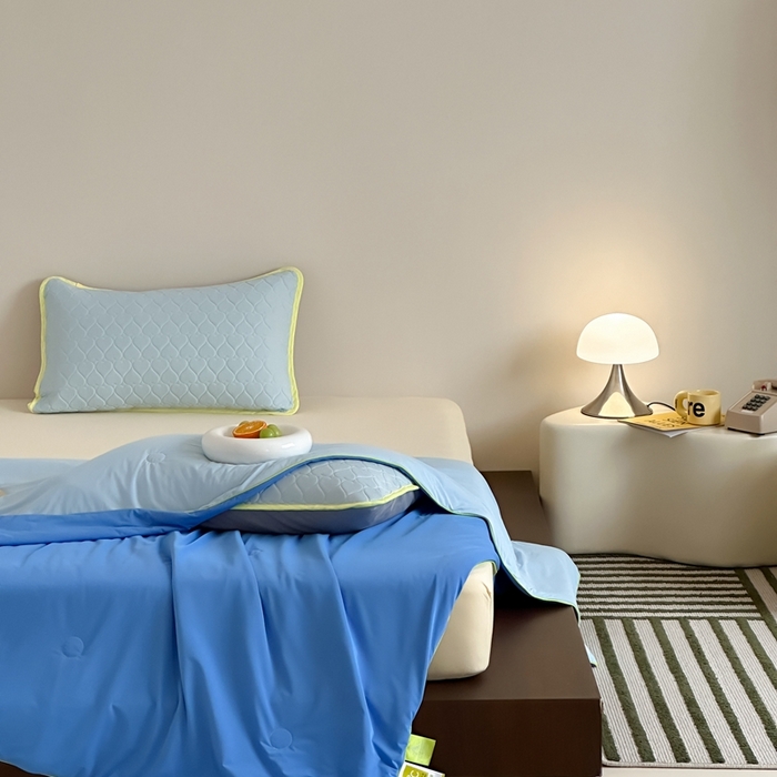 91家纺网 家纺一手货源 找家纺 顾里2025新款冰皮抗菌凉感被 蔚蓝仙踪