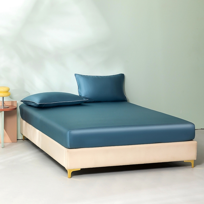 91家纺网 家纺一手货源 找家纺 百寐  2025新款素色纯色100s兰精天丝床单床笠 床笠-管兰