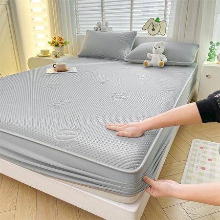 91家纺网 家纺一手货源 找家纺 （总）慕木2025新款A类凉感丝小冰熊云母冰丝凉席床笠夏被系列 