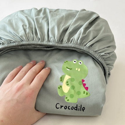 91家纺网 家纺一手货源 找家纺 （总）泽西2025新品A类13376全棉可爱风卡通烫画单床笠枕套三件套