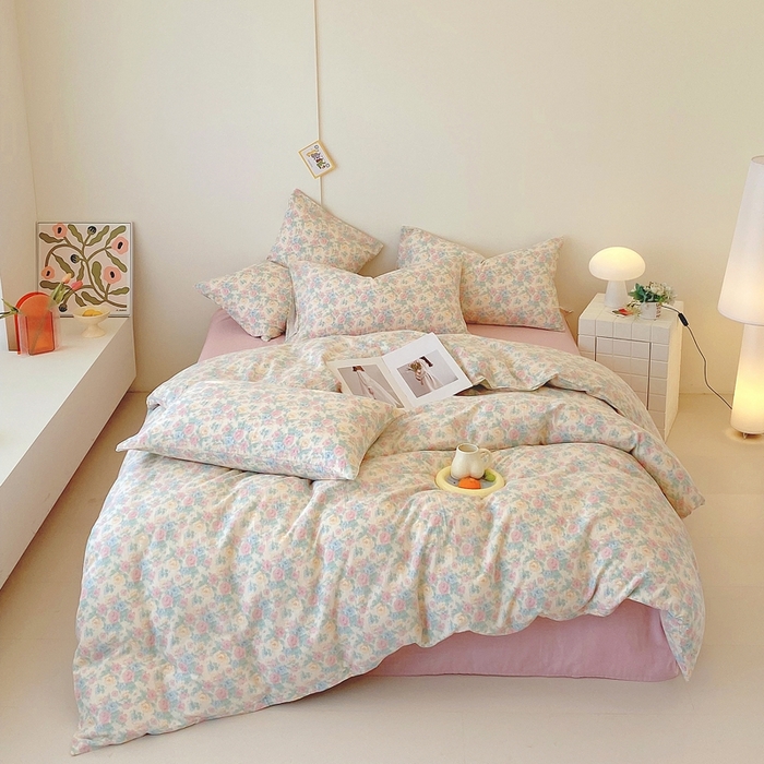 91家纺网 家纺一手货源 找家纺 于果 2025新款全棉双层纱四件套第四批 佩洛斯