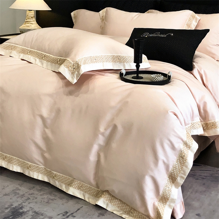 91家纺网 家纺一手货源 找家纺 （总）2025新款全棉长绒棉刺绣四件套-迪克斯