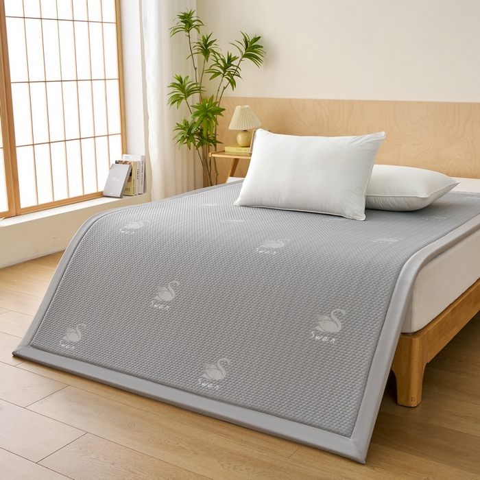 91家纺网 家纺一手货源 找家纺 （总）锦丝钰床垫 2025新款真凉感冰豆豆天鹅系列地垫