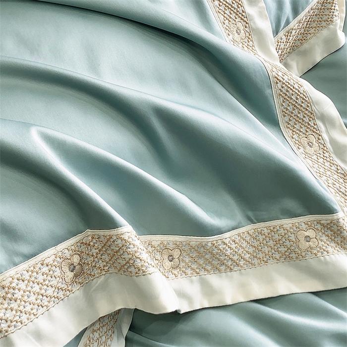 91家纺网 家纺一手货源 找家纺 2025新款全棉长绒棉刺绣四件套-迪克斯 迪克斯-绿