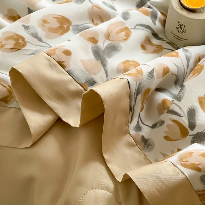 91家纺网 家纺一手货源 找家纺 顾里2025新款天丝莱赛尔夏被 花岛入梦蓝