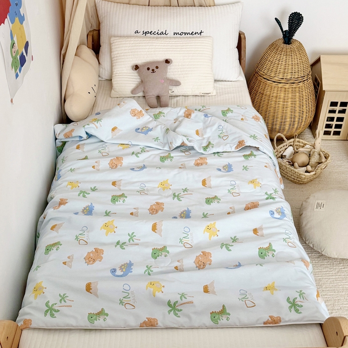 91家纺网 家纺一手货源 找家纺 BOSS 2025新款天丝棉大豆夏凉被夏被空调被儿童盖毯 恐龙探险