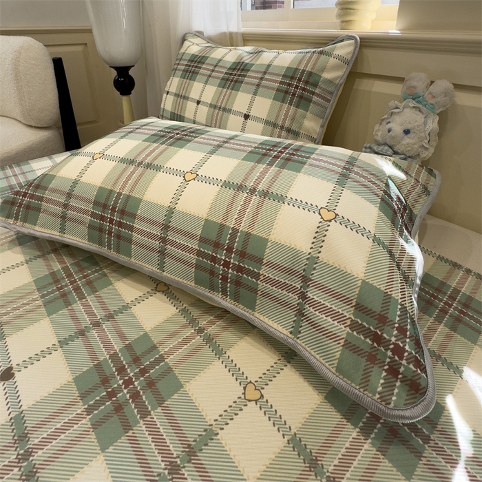 91家纺网 家纺一手货源 找家纺 星座家纺 2025新款斜纹提花凉感丝凉席床单款三件套 水木年华