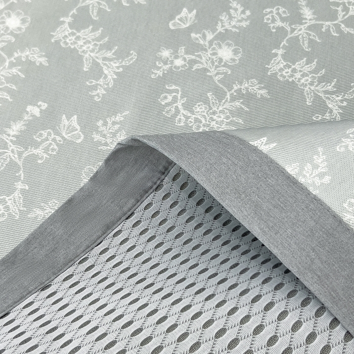 91家纺网 家纺一手货源 找家纺 倾慕家纺 2025年新款600D丝滑冰丝凉席-床席款 连理枝白